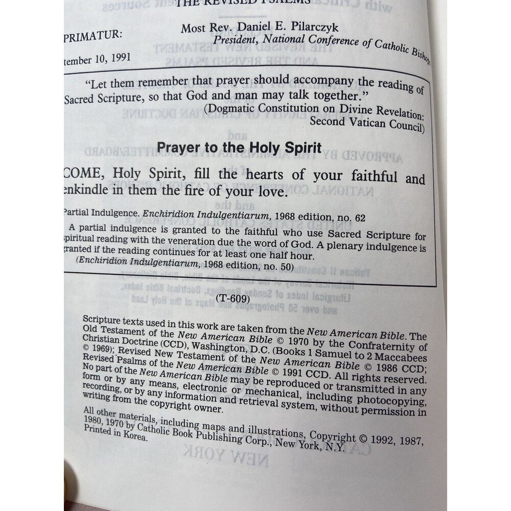 New American Bible Saint Joseph Ed Red + New Testament Translation Book Catholic - Picture 15 of 16